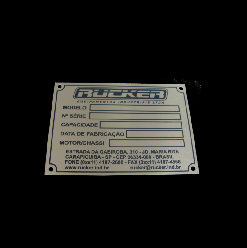 Etiqueta de Metal Personalizada Limeira - Plaquinha Metálica Personalizada