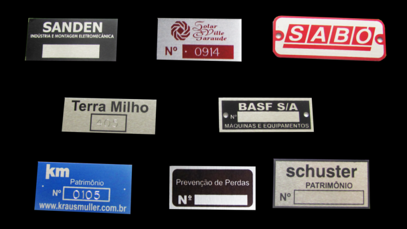 Etiqueta Metálica para Equipamento Orçamento Tiete - Etiqueta Personalizada Metal
