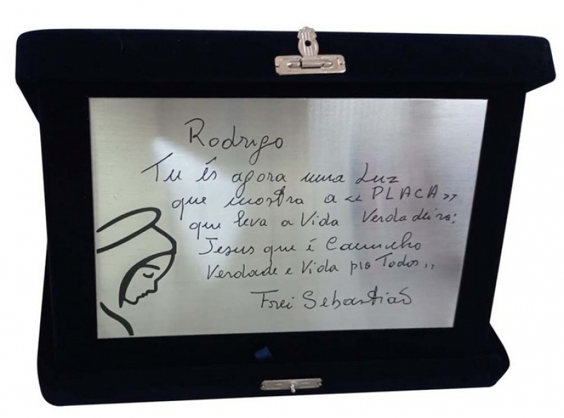 Fabricante de Placa de Homenagem a Funcionário São Domingos - Placa de Agradecimento em Inox