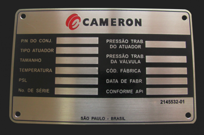 Placa Comemorativa em Aço Inox Capivari - Placa de Inox São Paulo