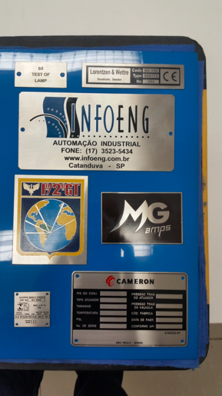 Placa de Identificação Inox Preço Jaraguá - Placa Aço Inox