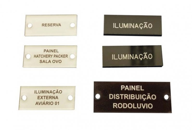 Plaqueta Inox para Painel Elétrico Preço Minas Gerais - Plaquetas em Inox para Quadros de Comando