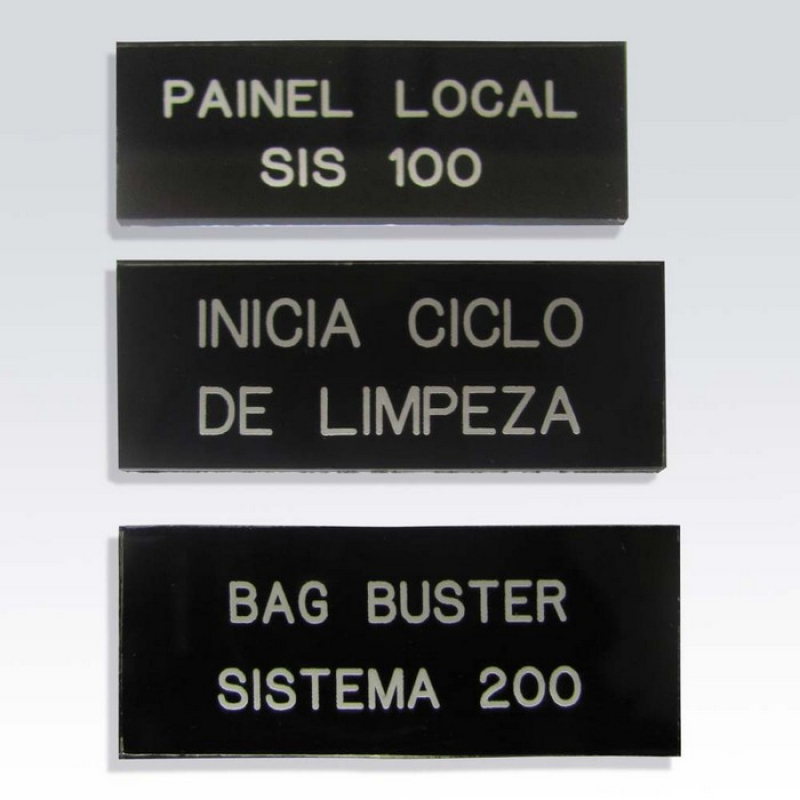 Plaquetas em Inox para Quadros de Comando Preço Tiete - Plaqueta de Identificação Inox