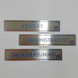 fabricante de placas de identificação de salas Anhanguera