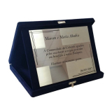 placa de reconhecimento inox preço Agudus