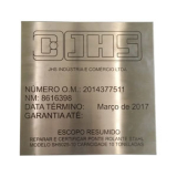 placa identificação de metal valores São Paulo